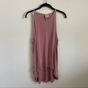 hm high low long tank top